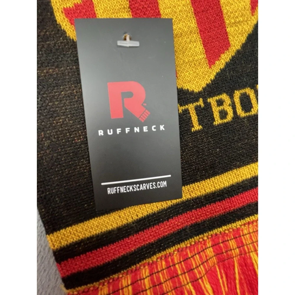 Ruffneck Scarf Mustang‎ Futbol Adult Black Yellow Long Warm Preppy Soccer Wrap
